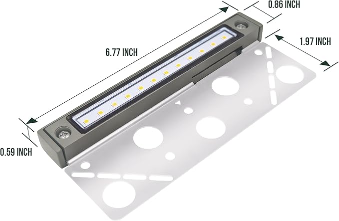 GKOLED 8Pack 6.8 Inch LED Low Voltage Hardscape Lighting, Outdoor Paver Lights, Retaining Wall Lights, Light Module Replaceable, Landscape Step Lights, Die-cast Aluminum Housing, 2700K Gray