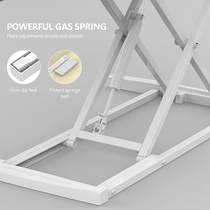FITUEYES Height Adjustable Standing Desk 36” Wide Sit to Stand Converter Stand Up Desk Tabletop Workstation for Laptops Dual Monitor Riser Oak SD309104WO