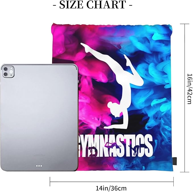 Gymnastics Drawstring Backpack Light Gym String Bag Pink Water Resistant Sackpack Sport Yoga Daypack For Womens Mens