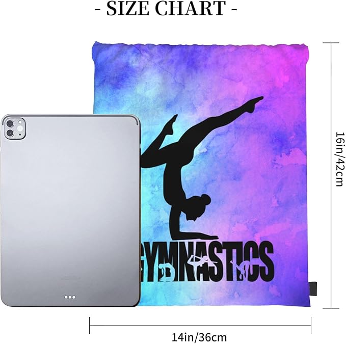 Gymnastics Drawstring Backpack Light Gym String Bag Pink Water Resistant Sackpack Sport Yoga Daypack For Womens Mens