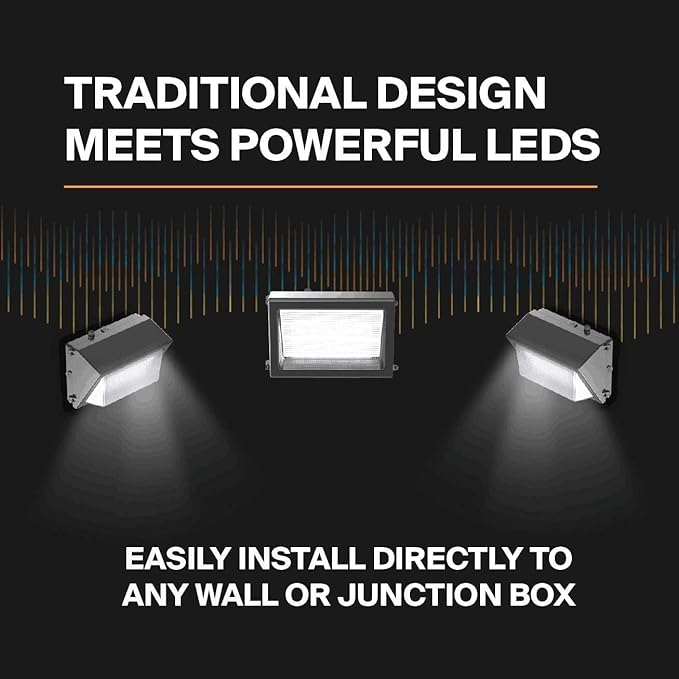 ledmo LED Wall Pack Lights 120W - 15600LM Size Update 5000K Wall Mount Lighting Commercial and Industrial Outdoor Security Flood Lighting for Buildings,Warehouses, Parking Lots,Yard