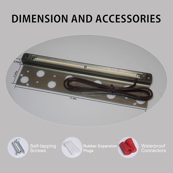 8-Pack UL Listed LED Hardscape Lighting, 12 Inch Retaining Wall Lights, 9W 3000K Landscape Lighting, Die-cast Aluminum Housing Paver Wall Lights, Low Voltage 12V AC/DC