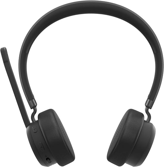 Lenovo Wireless Stereo Headset, Noise Cancelling Mic, Bluetooth 5.3 Multipoint, 31-Hour Talk & 60-Hour Playback, Lightweight 138g, Replaceable Earcups Over-Ear Comfort, Gaming, Office, & PC Use