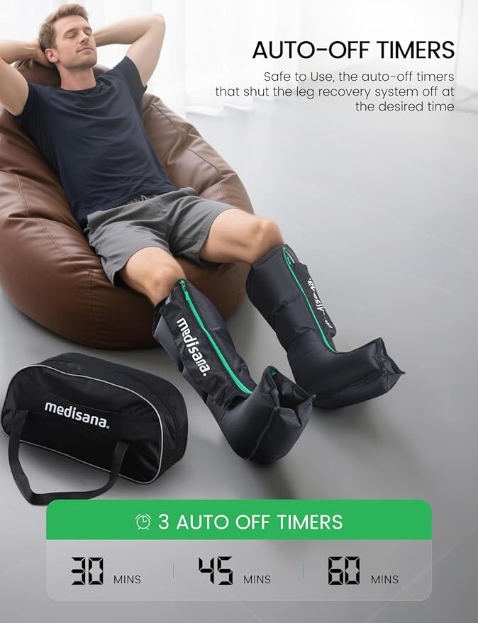 Leg Massagers with Heat and Compression, Leg Massager for Circulation and Pain Relief, Foot and Calf Massager Machine for Edema, Relax Recover-Birthday Gifts for Dad Men Mom Women