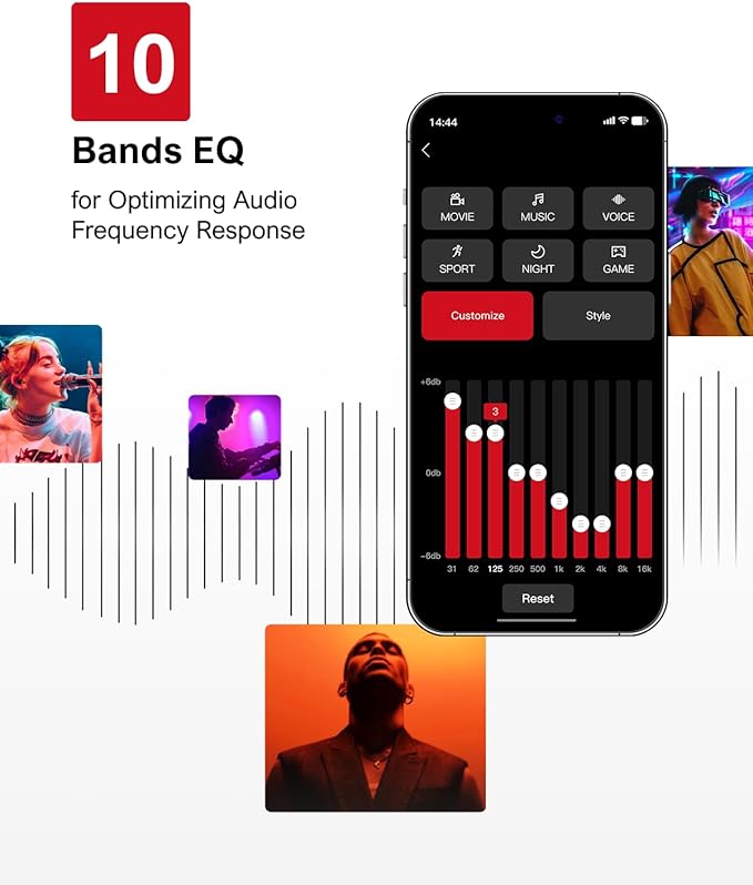 ULTIMEA 5.1ch Sound Bar with Subwoofer, Home Theater Virtual Surround Sound System for TV, Soundbar with App Control, 2 Surround Speakers, Opt/AUX, Peak Power 250W, Aura A30