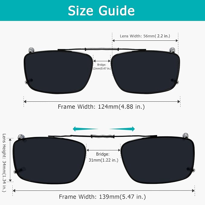 Easy clip Spring Polarized Clip On Sunglasses