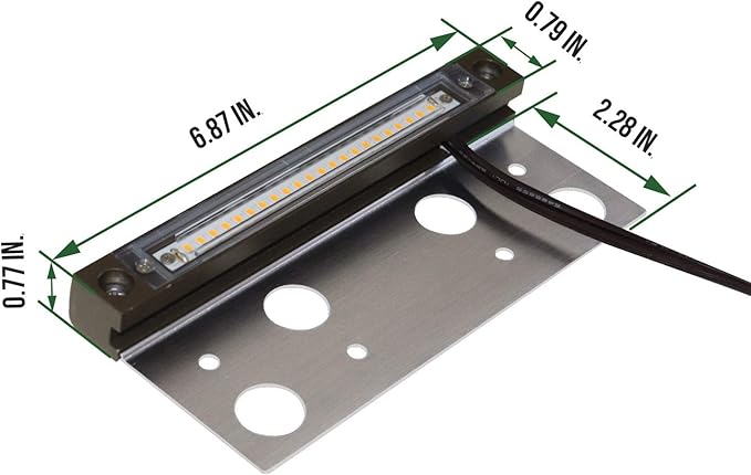 20-Pack GKOLED Hardscape Light, Paver Wall Light, 6.8 Inches Long, Integrated 4W 2700K LED Light Source, LED Step Light, Solid Powder Coated Die-cast Aluminum Housing, Low Voltage 12V AC/DC, UL Listed