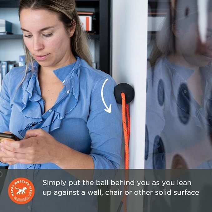 Tiger Tail Tiger Ball 2.6 Foam Roller Ball + 47” Corded Rope – Deep Tissue Massage Ball: Feet, Legs, Neck, Back – Trigger Point Massage Therapy – Relieve Muscle Soreness – Muscle Recovery