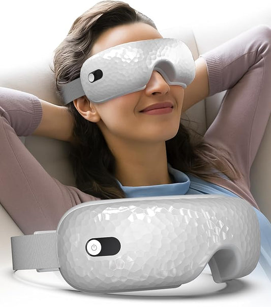 Eye Massager with Heat,Massaging Eye Mask Presents Birthday Gifts for Women mom Men him,Rrelaxing Eye Care Headache Massager Equipment for migraines Relax eyeris