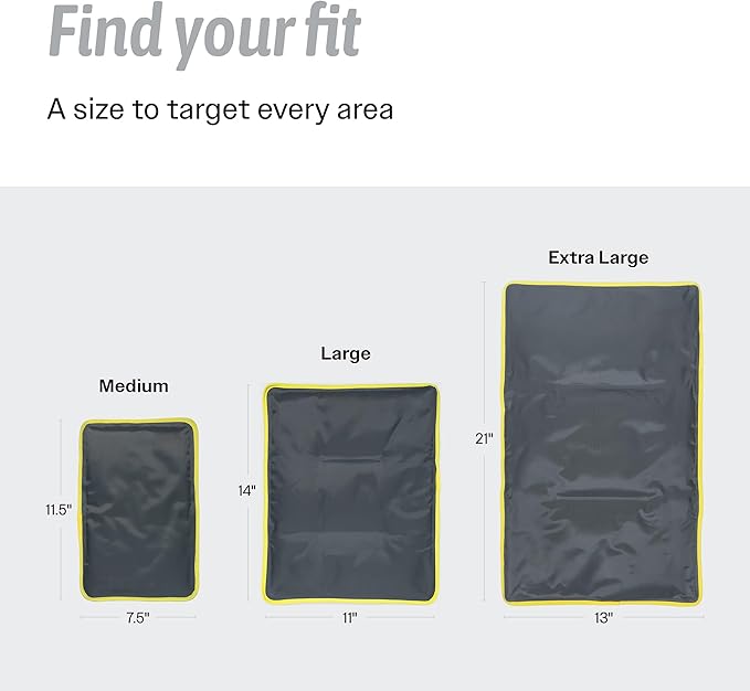 Hot & Cold Reusable Gel Packs (Large, 2 Pack) Flexible Soft Compress - Ice & Heat Therapy for Injuries, Back, Shoulder, Hip, Knee, Joint Pain, Swelling, Bruises, Post Surgery - Sport Temp