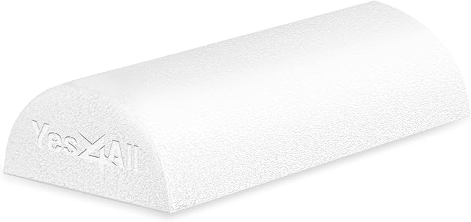 Yes4All Medium Firm Half Foam Rollers for Post-Workout Relaxation, 12/18/24/36 inch PE Foam Roll for Back Massage & Yoga Exercise