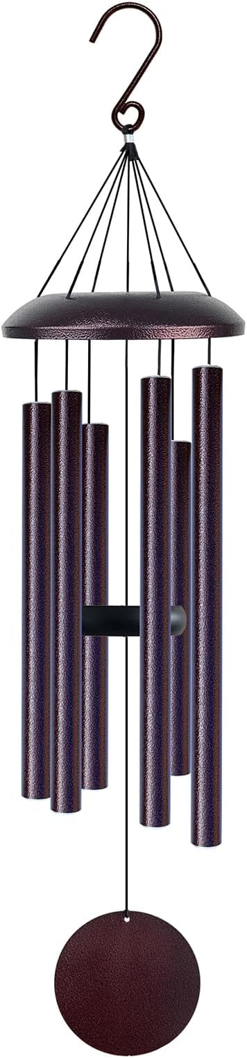 Wind Chimes for Outside Deep Tone, 38" Large WindChimes with 6 Tubes, 100% Rustproof Aluminum, Memorial Gift or Garden Patio Porch and Outdoor Décor(Bronze)