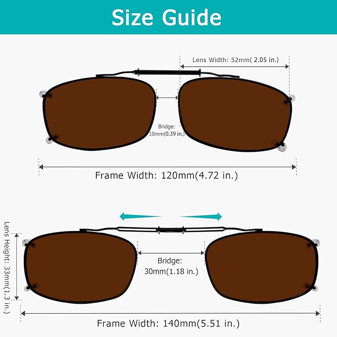 Easy clip Spring Polarized Clip On Sunglasses