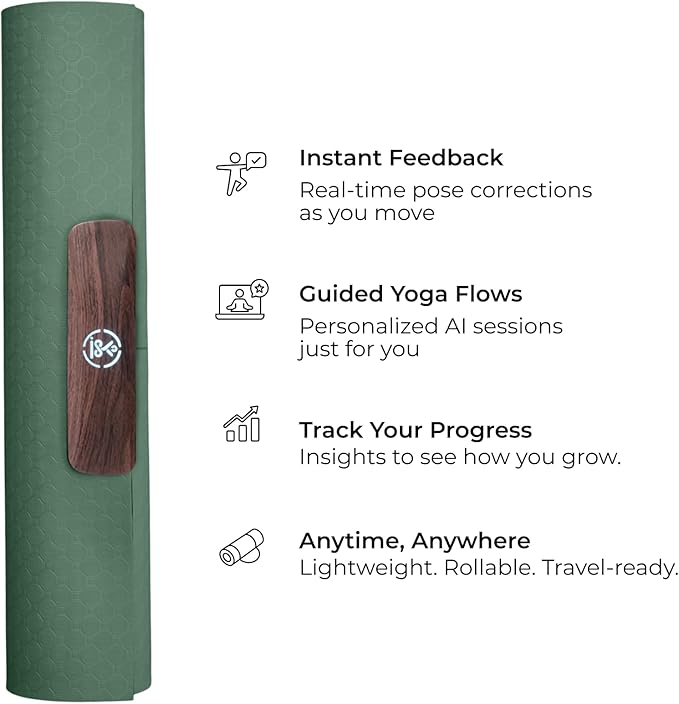 Smart Mat Gen3 - Dark Grey| AI Powered Yoga Mats For Home Workout | Lightweight Yoga Mats of 6mm | Real Time Tracking Exercise Mats For Men & Women