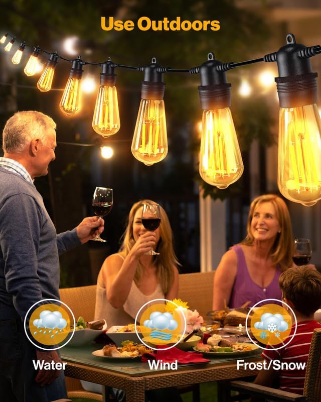 Sunco 16 Pack Dusk to Dawn Indoor Residential Vintage LED Edison Bulbs 75W Equivalent 7W, 850 Lumens Non-Dimmable ST58 Filament, ST18, 2700K Soft White, E26 Medium Base 120V Clear Glass Light Bulbs
