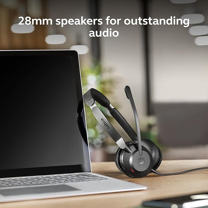 Jabra Evolve2 30 SE (2025 Version) Wired Dual-Ear Headset with Microphone for Work – Computer Headset - New USB-A and USB-C Cable - Works with All Online Meeting Platforms - Black