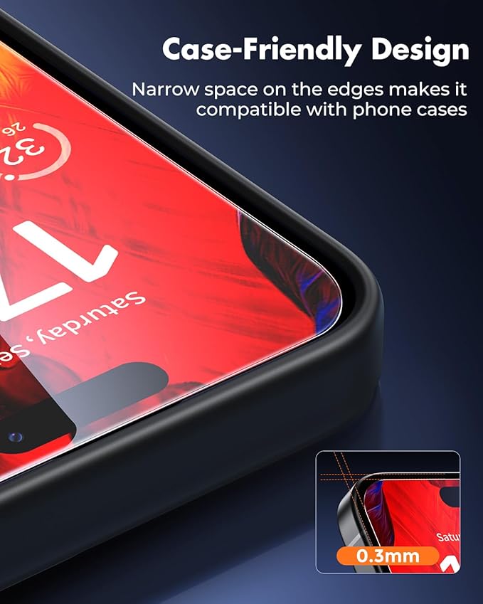 UNBREAKcable 2-Pack Screen Protector for iPhone 15 Plus, Double Shatterproof Tempered Glass [Easy Installation Frame] [9H Hardness] [99.99% HD Clear] [Case Friendly] for Apple iPhone 15 Plus 6.7 inch