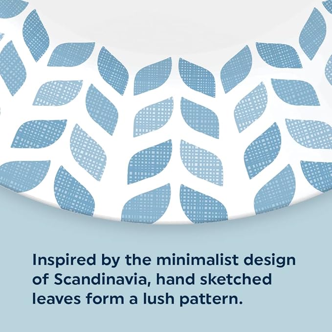 Corelle Global Collection Vitrelle 18-Piece Dinnerware Set Triple Layer Recycled Glass, Lightweight Eco-Friendly Round Plates and Bowls Set, Northern Pines