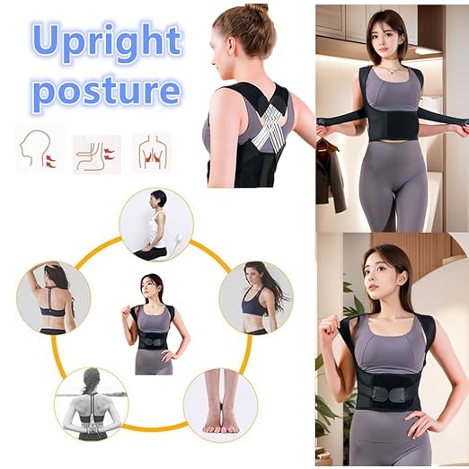 Back Brace for Women and Men,Shoulder Straightener,Back straightener,Adjustable Posture Corrector Suitable for Upper and Lower Back Pain Relief-Scoliosis,Hunchback,Spine Corrector (Size S)