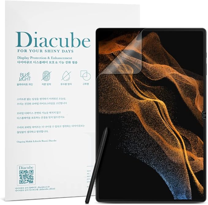 [1+1 Pack] Galaxy Tab S9 Ultra/S8 Ultra 14.6, Paperfeel Screen Protector 1pc + Anti Glare Protector 1pc, Matte Anti Glare Anti Fingerprint Film with Blue Light Cut Filter, Compatible with S