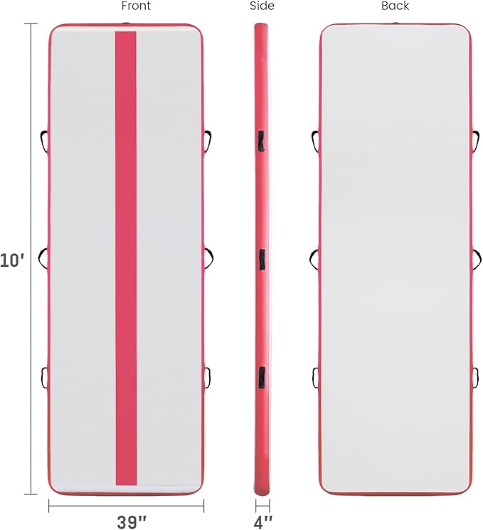 Tuxedo Sailor Inflatable Gymnastics Tumbling Mat Tumble Track Thickness Floor Mat With Electric Air Pump for Gymnastics/Training/Home/Cheerleading/Water/Gym/Yoga