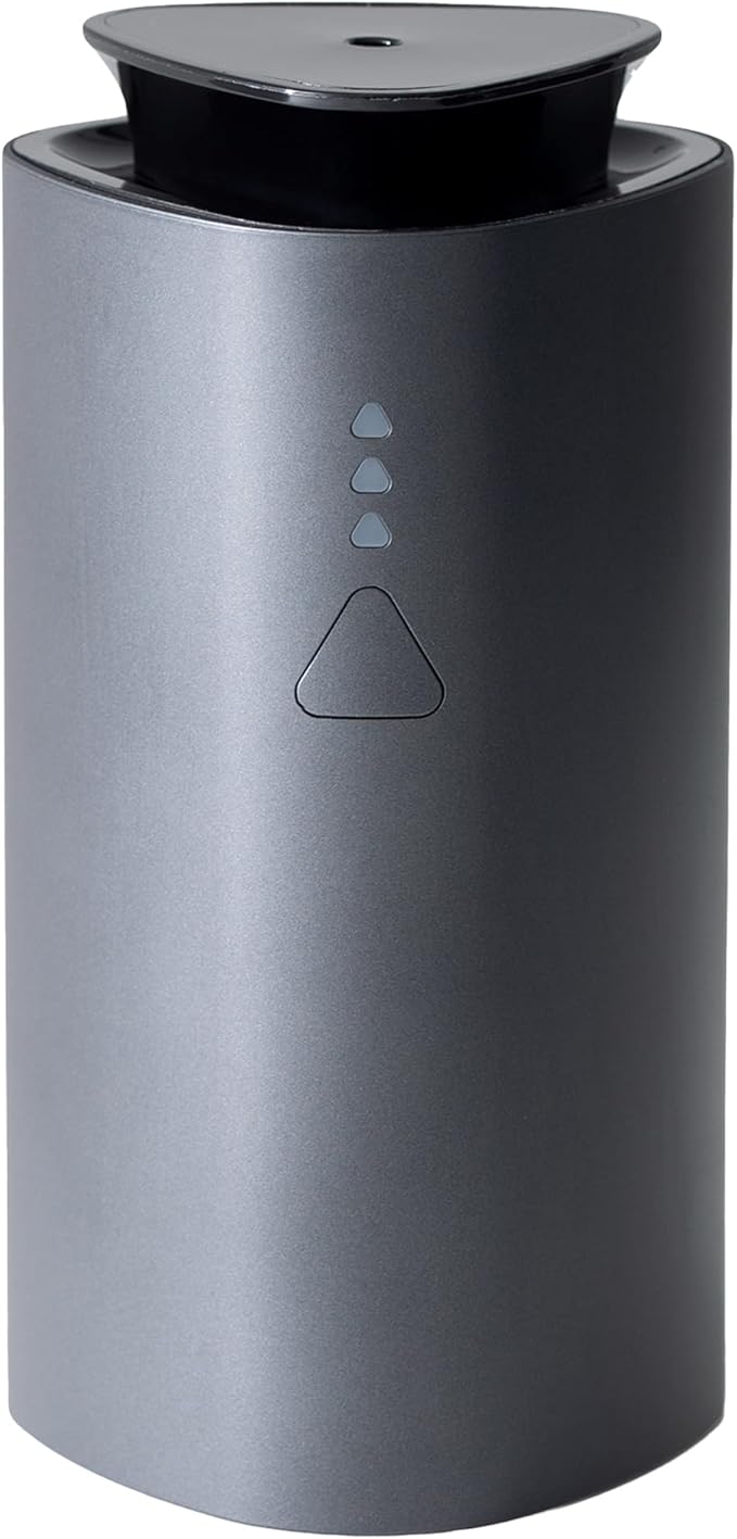 The Mini Essential Oil Diffuser for Home, Waterless & Smart Portable Diffuser for Essential Oils, USB-C & Rechargeable with Adjustable Settings, Covers 300 Sq. Ft., Black