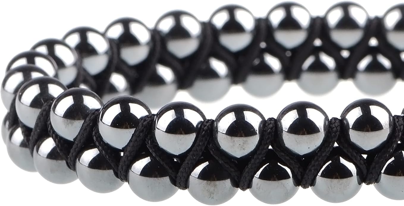 MASSIVE BEADS Double Layer Natural Chakra Healing Power Crystals Macrame Bracelet Yoga Stone Beads Gemstone Meditation Relax Anxiety Bangle for Unisex Women Men