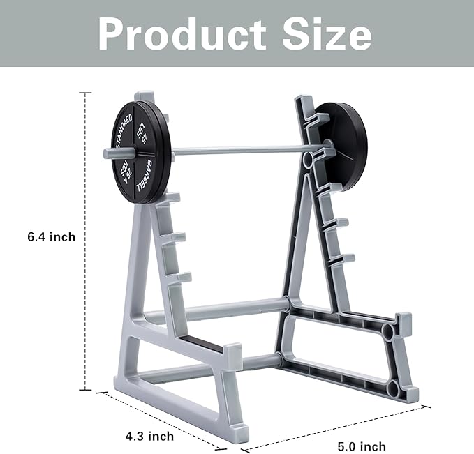 Squat Rack Pen Holder for Desk,Fun Desktop Accessories for Office,Augenster Barbell Rack Pen Holder Gym Theme Unique Organizer for Men,Home Mini Plastic Weight Rack Pencil Holders for Funny Gift