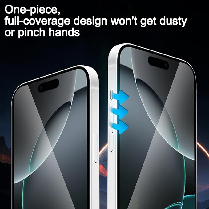 Glass Screen Protector for iphone 16 Pro 6.3 inch[2 Pack][Easy Installation],with 2 Camera Lens Protectors,HD Clear Full Screen Tempered Glass,Case Friendly