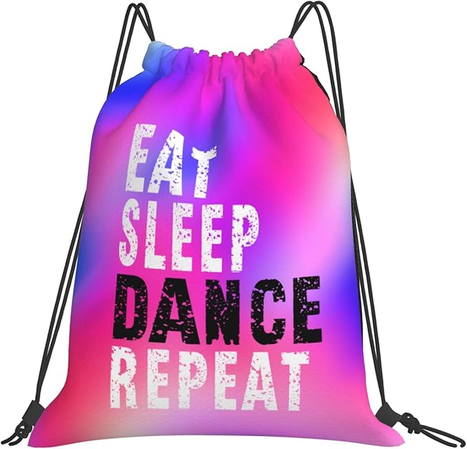 Gymnastics Drawstring Backpack Light Gym String Bag Pink Water Resistant Sackpack Sport Yoga Daypack For Womens Mens