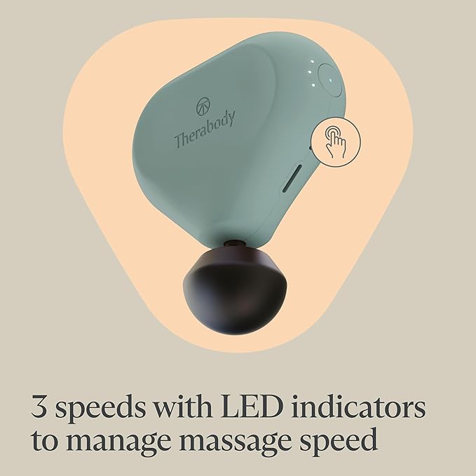TheraGun Mini (2nd Generation) by Therabody - Handheld Electric Massage Gun - Compact Deep Tissue Treatment for Any Athlete On The Go - Portable Percussion Massager with QuietForce Technology (Green)
