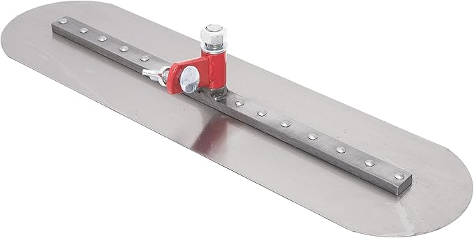 QLT BY MARSHALLTOWN Fresno Trowels, 24 Inch Length Round End - Superior Quality High-Carbon Steel Blade, All-Angle Swivel Attachment, FR24R