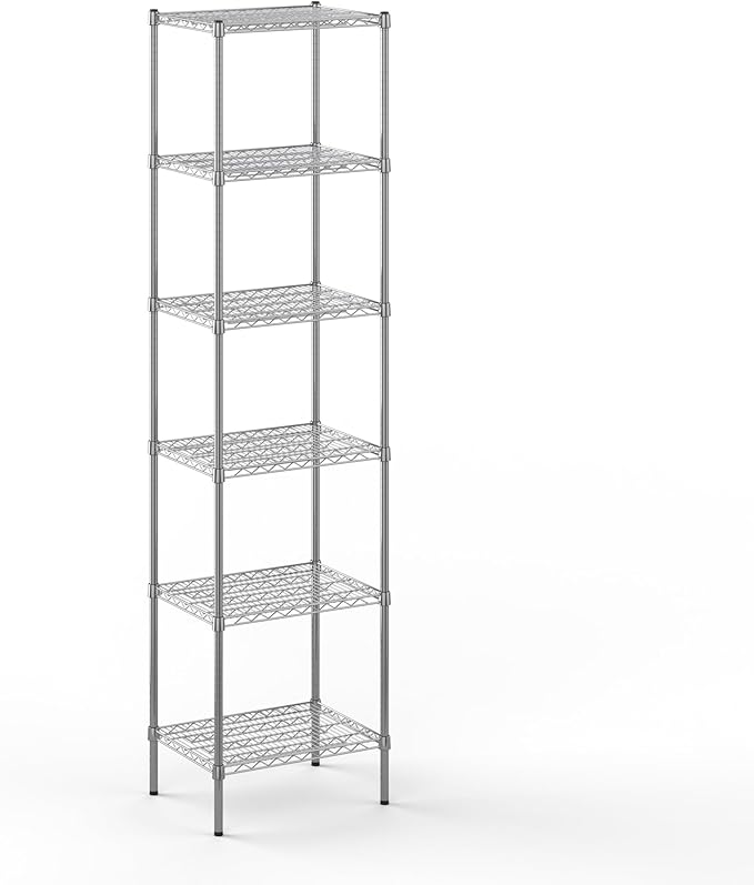 18" Deep x 24" Wide x 96" Height Wire Shelving Kit | 6-Tier | NSF Commercial Storage Rack Unit