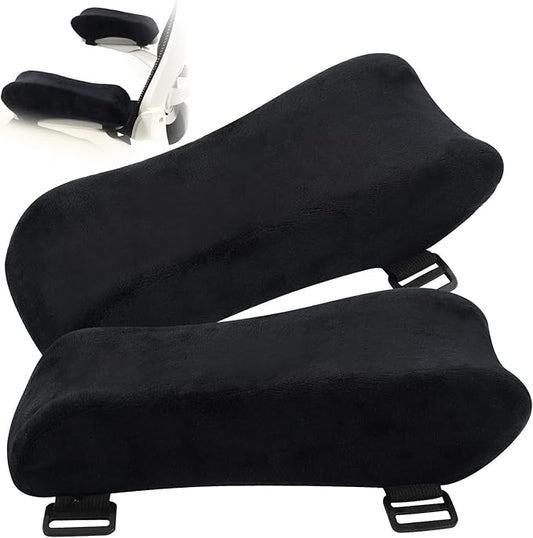 Ergonomic Office Chair Arm Pads, Memory Foam Armrest Pads for Office Chair Gaming Chair Arm Rest Covers for Desk Chair, Armrest Cushions for Elbow Pressure Relief (Set of 2)
