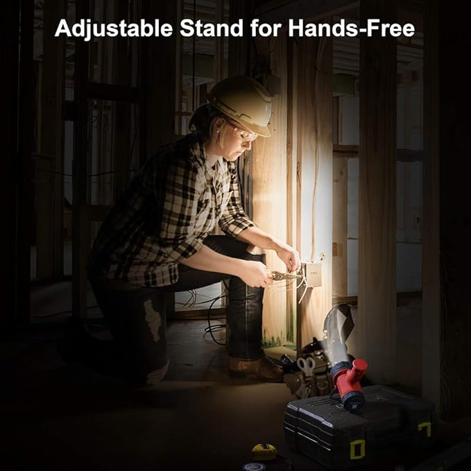 YIERBLUE Rechargeable Spotlight with Super High Lumen LED, IP67 Waterproof Handheld Flashlight Searchlight with Detachable Red Light Filter, Long Running