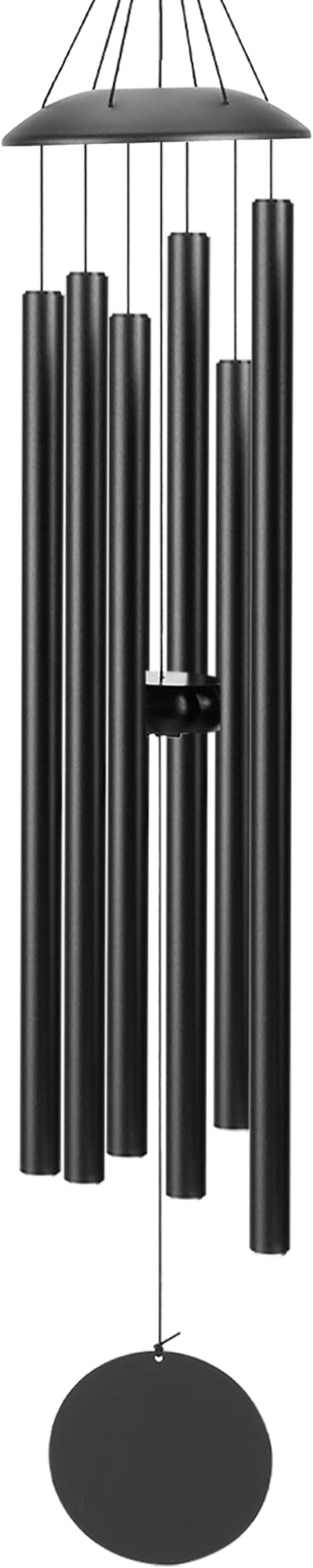 38" Large Wind Chimes with Deep Tone Sound, Coolest Metal Windchimes Outdoors with Pine Wood Striker, Unique Gift for Mom, Garden Decoration(Black)