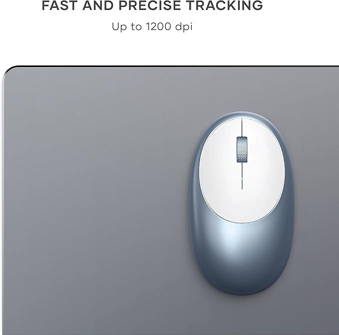 Satechi M1 Wireless Bluetooth Mouse, USB-C Rechargeable, Compact & Portable, for MacBook Air/Pro M4, iPad Air/Pro M4/M3, iPad mini, Mac mini, iMac & Windows - Blue