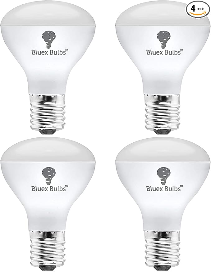 4 Pack R14 LED Bulb 4W E17 Base Mini Reflector Floodlight Light Bulb Dimmable 5000K Daylight - 40W Equivalent - e17 LED Bulb Dimmable E17 Intermediate Base Mini Light Bulbs, Curio Cabinet Light Bulb