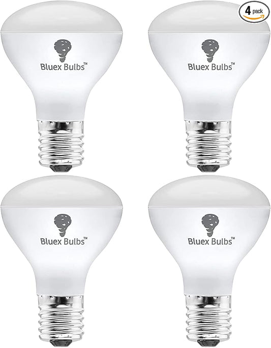 4 Pack R14 LED Bulb 4W E17 Base Mini Reflector Floodlight Light Bulb Dimmable 5000K Daylight - 40W Equivalent - e17 LED Bulb Dimmable E17 Intermediate Base Mini Light Bulbs, Curio Cabinet Light Bulb