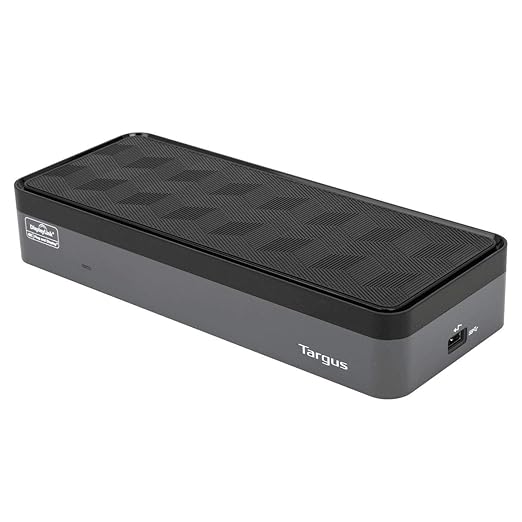 Targus USB C Universal Docking Station with Quad 4K(QV4K), Docking Station Single 5K/Quad 4K UHD Display,USB C Laptop Docking Station with 4 DisplayPort or 4 HDMI Ports/100W Power Delivery(DOCK570USZ)