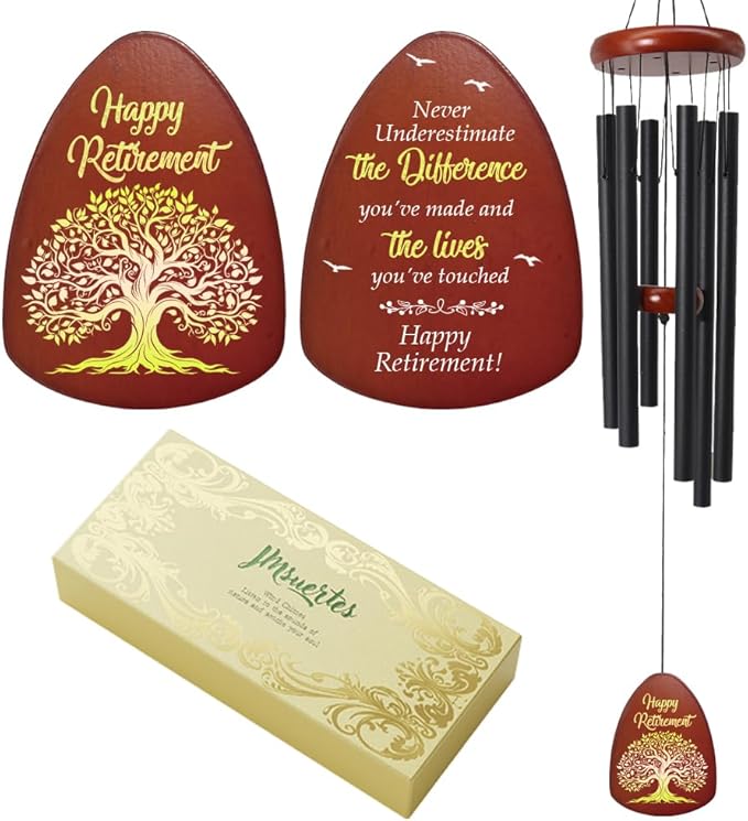 Retirement Gift for Woman Men, 32" Wind Chimes Retirement Gifts, Happy Retirement Gifts for Coworker Colleague Boss Teachers Nurses Friends, Going Away Gifts Retirement Decorations