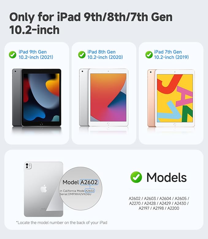 iGluz 2 Pack for iPad 10.2-inch(9th/8th/7th Gen.) 9H+ Tempered Glass Screen Protector with Easy-Install Box[12FT Military Grade Shatterproof] Apple Pencil Compatible,HD Clarity,Scratch Resistant