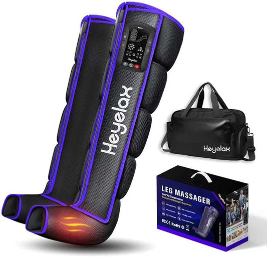 Leg Massager for Circulation and Pain Relief, Recovery Boots for Fast Therapy, Thigh Knee Calf & Foot Massager,Leg Compression Massager (Large,2-Pack)