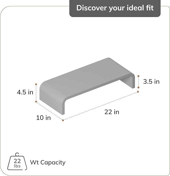 Anji Mountain Wood Monitor Stand Riser Desk Desktop Organizer Table for Home, Office Workspace, Laptop Riser, Ergonomic Design Stand for Gaming Setup, with Power Source, Biscotti