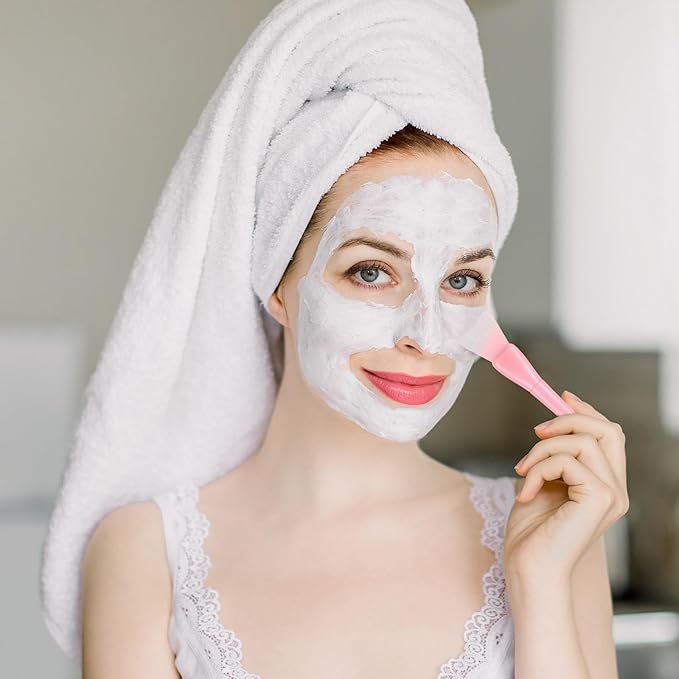 4 Pcs Silicone Face Mask Applicator,Silicone Mask Brush,Soft Face Masks Applicator for Mud,Clay and Spa Treatments, Ideal for Home Facial Care, Beauty Salons
