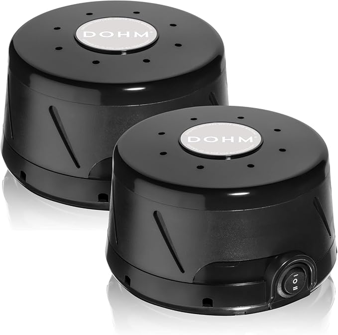 Yogasleep Dohm Classic 2-Pack Black | The Original White Noise Machine | Soothing Natural Sound from a Real Fan | Noise Cancelling | Sleep Therapy, Office Privacy, Travel