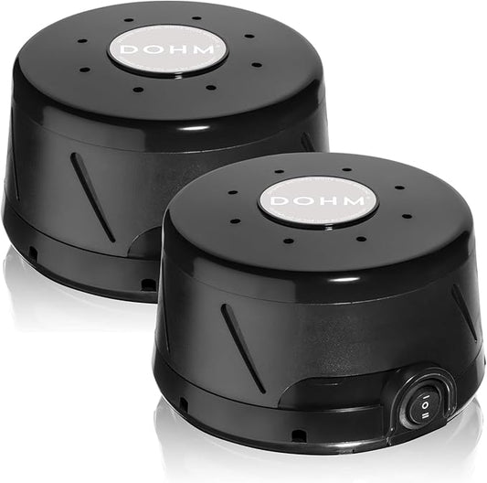 Yogasleep Dohm Classic 2-Pack Black | The Original White Noise Machine | Soothing Natural Sound from a Real Fan | Noise Cancelling | Sleep Therapy, Office Privacy, Travel