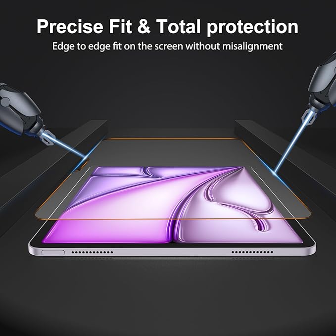 SPARIN 2 Pack Screen Protector for iPad Air 13-inch M3 M2 (2025&2024), Tempered Glass with Easy Application Tray, Case Compatible, Anti-Scratches, High Definition