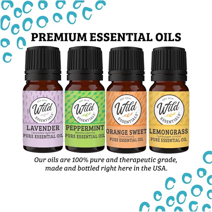 Wild Essentials Pretty Kitty Cat Necklace Essential Oil Diffuser Kit, Lavender, Lemongrass, Peppermint, Orange Oils, 12 Refill Pads, Calming Aromatherapy Gift Set, Customizable Color Changing, Perfume