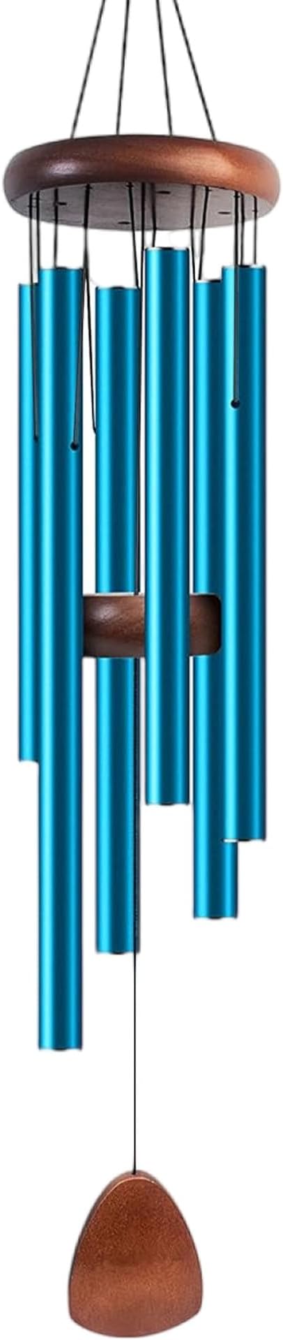 Large Aluminium Wind Chimes 37" Inches to Create a Zen Atmosphere Suitable for Outdoor, Garden, Patio Decoration, Classic Wind Chimes Suitable as A Gift for Unisex (Blue)